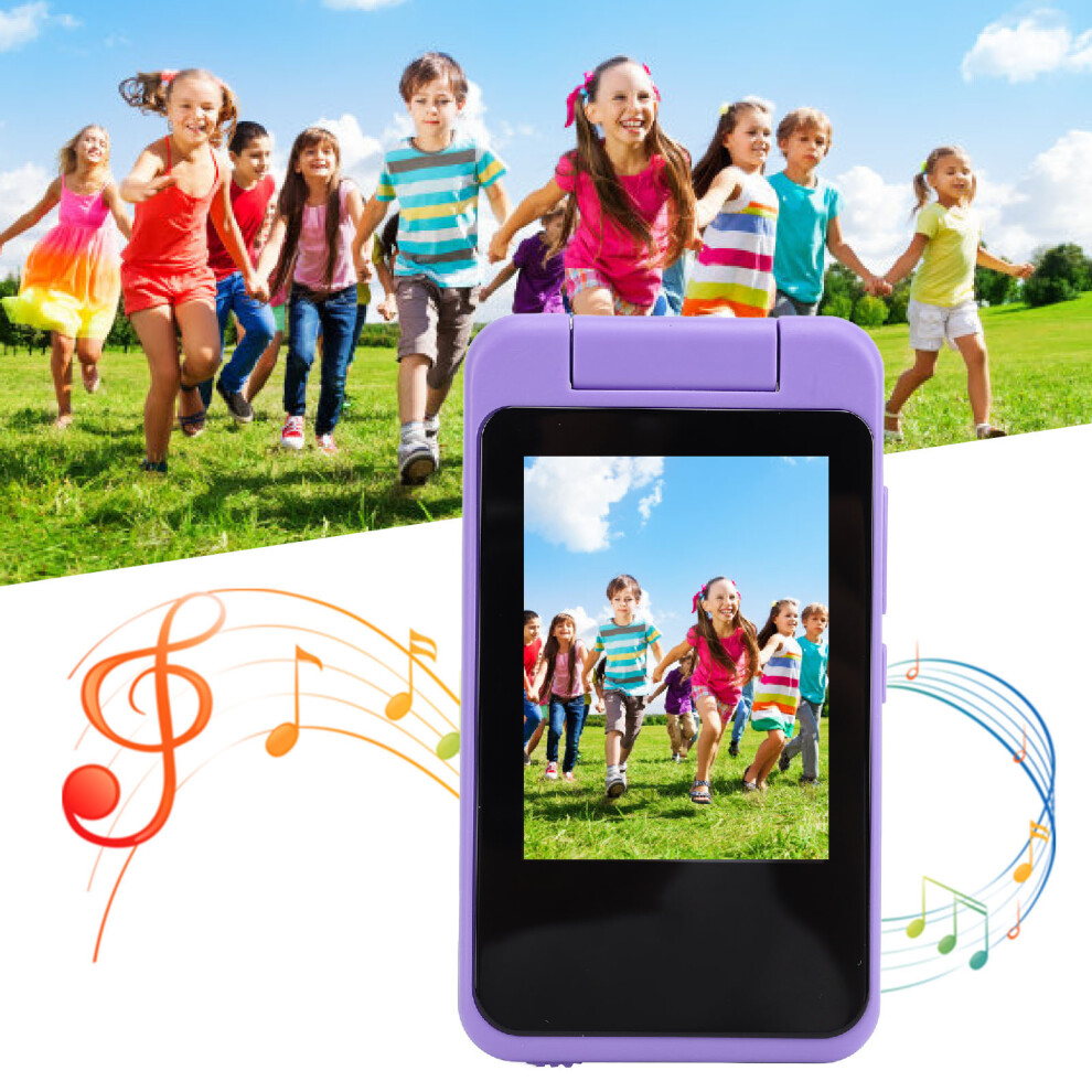 Children Digital Video Camera 1080P 48Mp 2.8 Inch Ips Touch Screen Mp3 Music Player Kids Digital Camera Purple 4911323014314