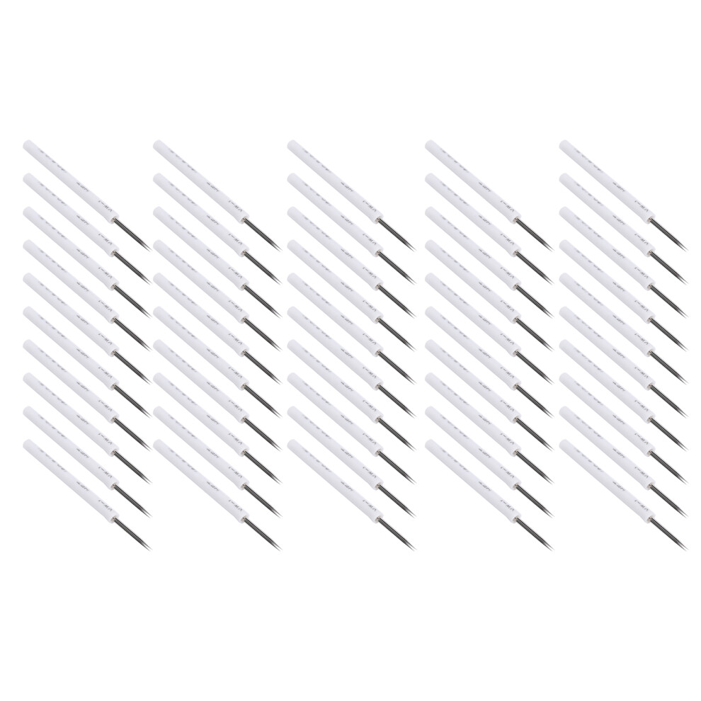 50pcs Professional Shader Microblading Needle Stainless Steel Eyebrow Tattoo Needle3RS