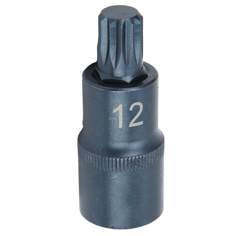 Screw Driver Socket Alloy Steel Blueing Quick Wrench 12ÂPoint 1/2 Drive Port Bit Adapterm12 7891323018444