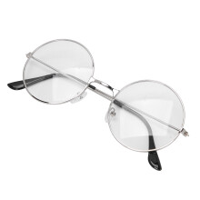 Vintage klare Brillengläser Unisex Metallrahmen Silber 127mm