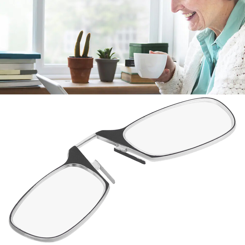Black Nose Resting Glasses Elderly Armless Reading Glasses Eyeglasses For Men Women Elderly(+100 )
