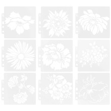9Pcs Mandala Template Painting Drawing Stencils DIY Making Mold Art Craft Supplies