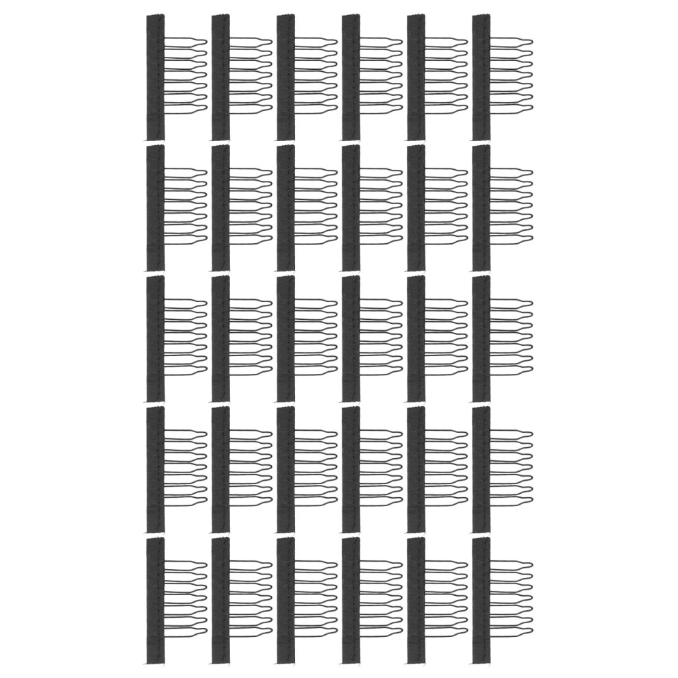 Unisex 30Pcs Wig Comb Clips Stainless Steel 7ÂTeeth Wig Clips For Hairpiece Cap Wig Accessoriesblack