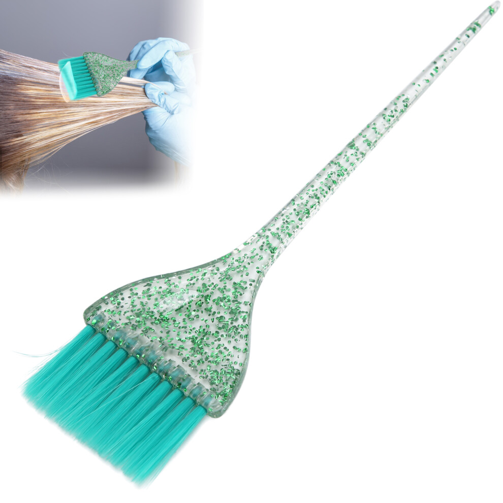 Glitter Handle Hair Dye Brush Exquisite Hair Coloring Dyeing Brush Barber Shop AccessoryGreen