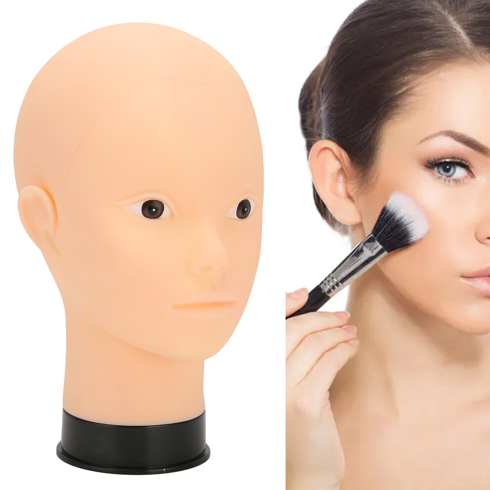 Black Bald Mannequin Head Makeup Training Practice Hat Wig Display Mannequin Head ( Base)Without Makeup