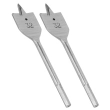 2Pcs Flat Wood Drill Bit Set Spade Boring Woodworking Hole Opening Drilling Tools 32mm