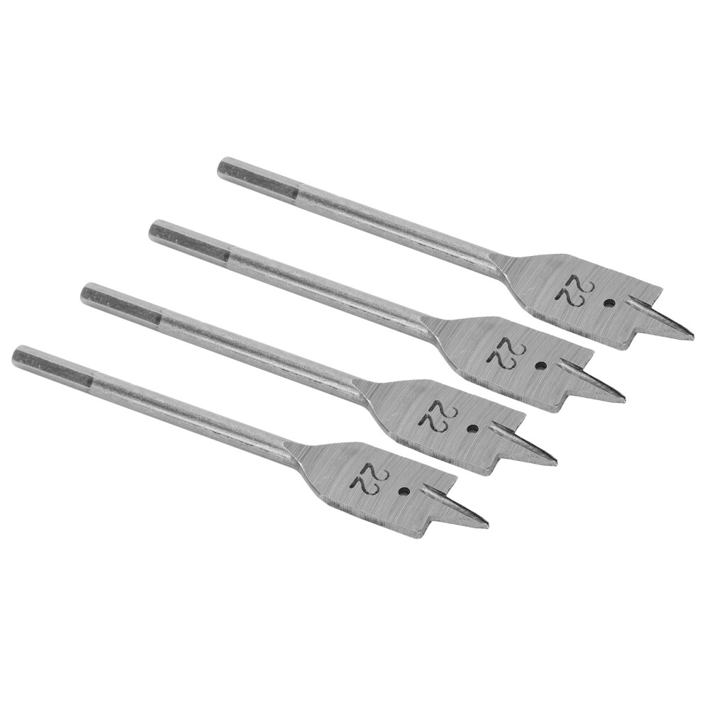 4Pcs Flat Wood Drill Bit Set High Carbon Steel Spade Boring Woodworking Tools 22Mm 4971323029145