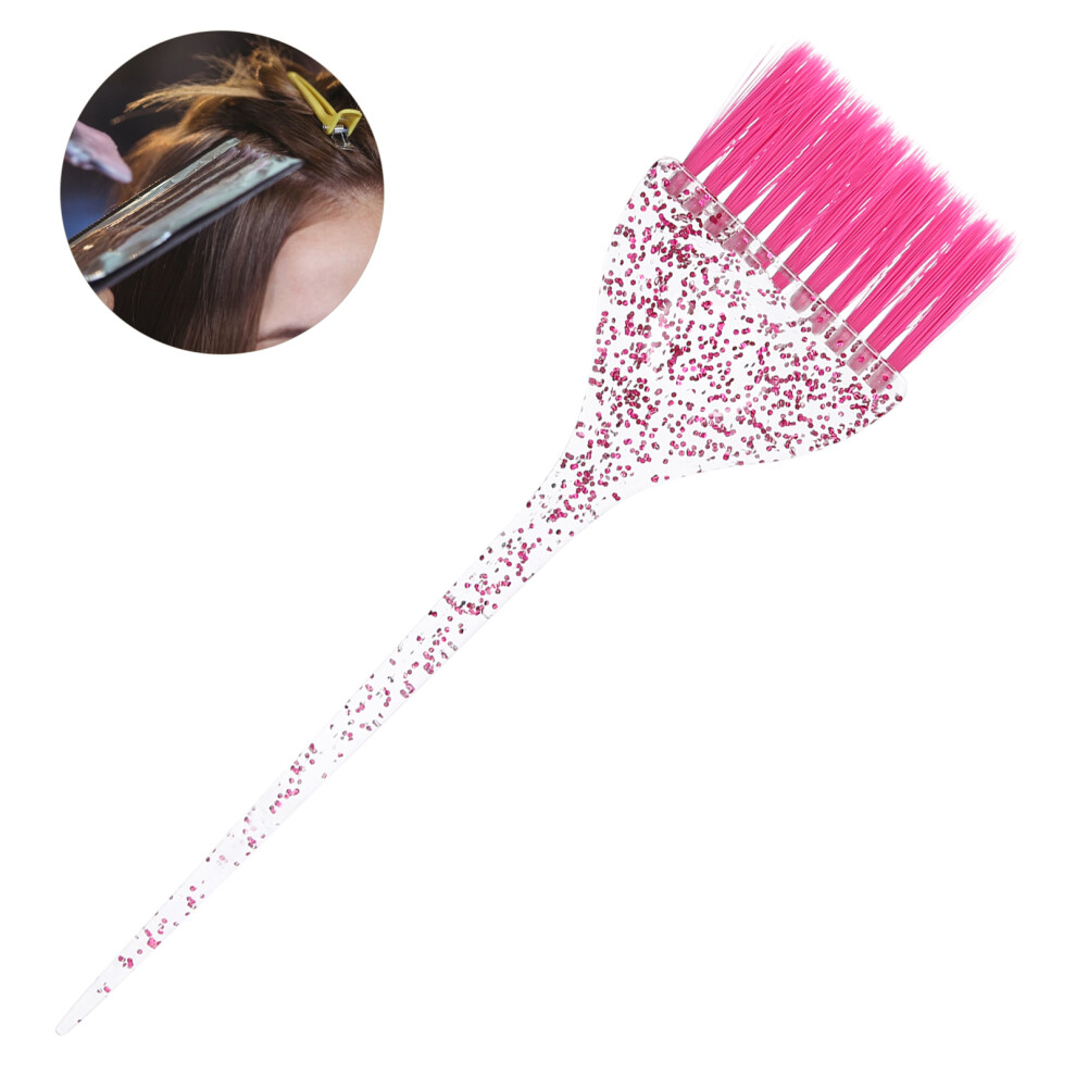Glitter Handle Hair Dye Brush Exquisite Hair Coloring Dyeing Brush Barber Shop AccessoryPink