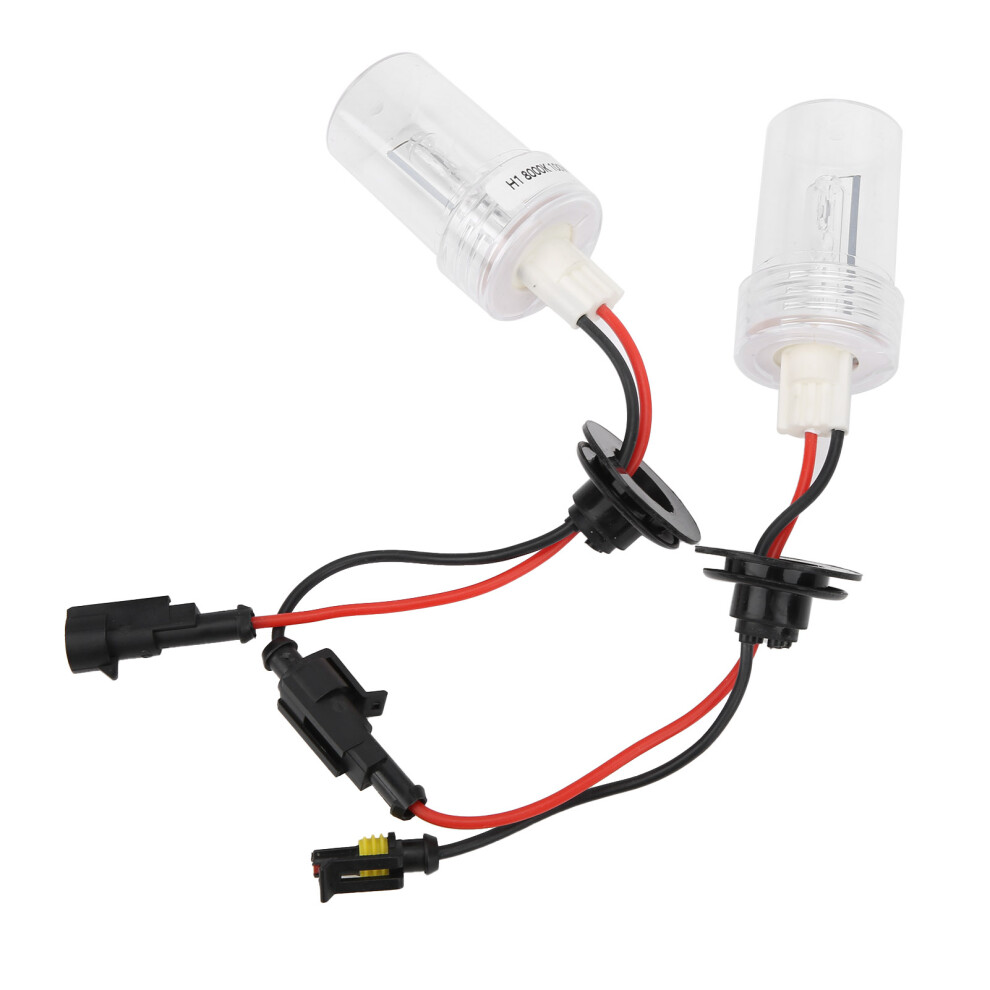 2Pcs Headlight Xenon Bulbs HID Lamp Replacement 100W 8000K H1 Socket for 12V Auto