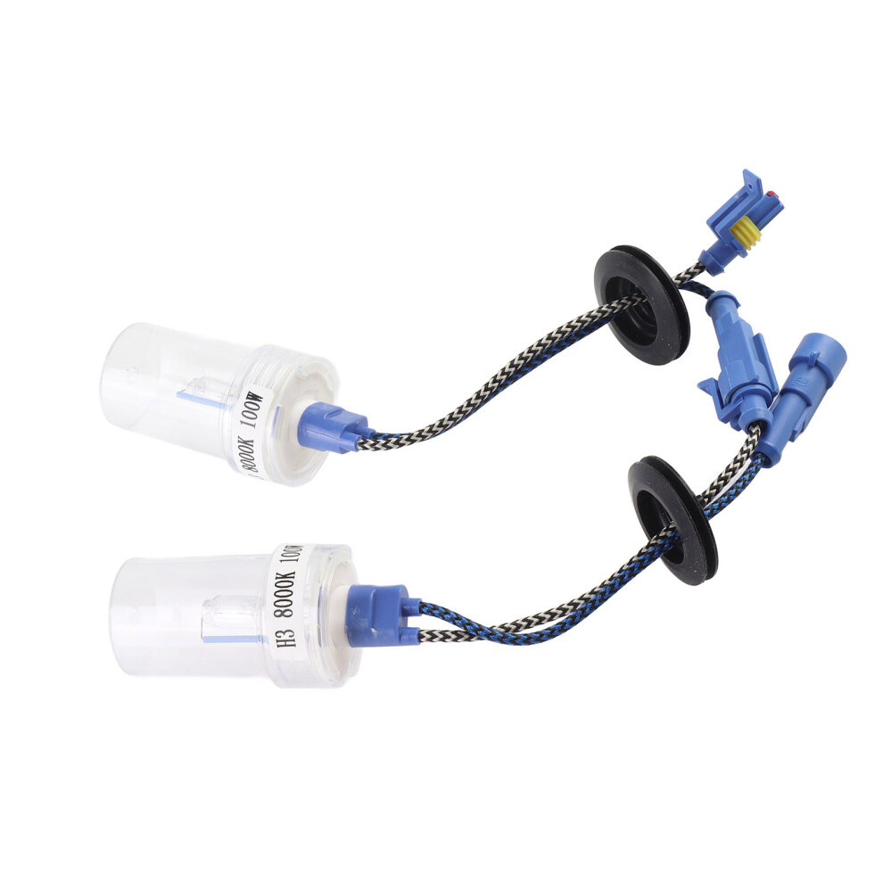 2Pcs Head Hid Bulb Xenon Lamp 100W 8000K 6800Lm H3 Socket Headlamp Accessory Light 8101323031350