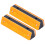 2PCS Rectangle Reflective Sign Road Stud Marker for Highway Traffic Warning Facilities(YellowYellow ) 1