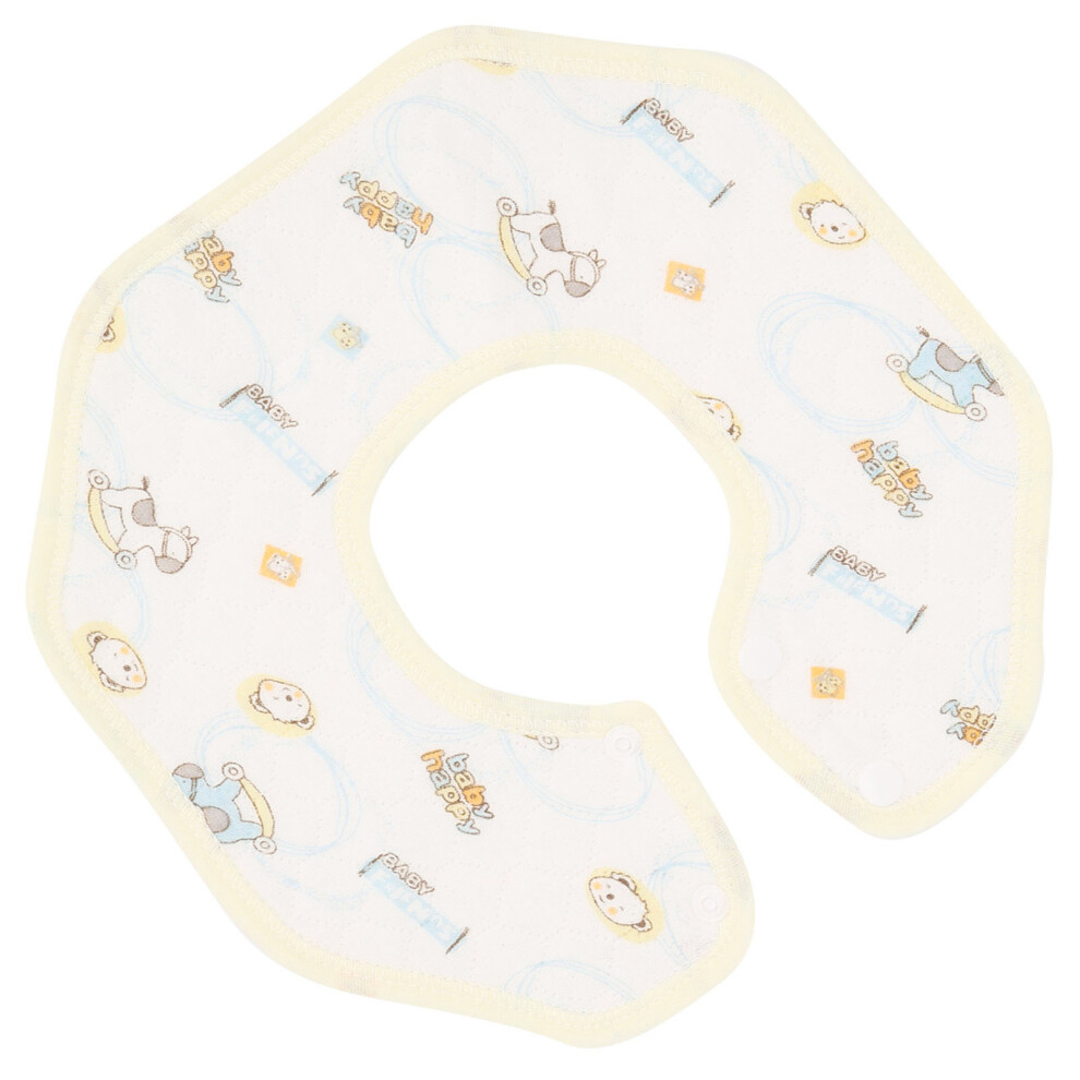 Baby Unisex Cotton Bibs Soft Comfortable Absorbent Saliva Towel for Drooling EatingLinght Yellow
