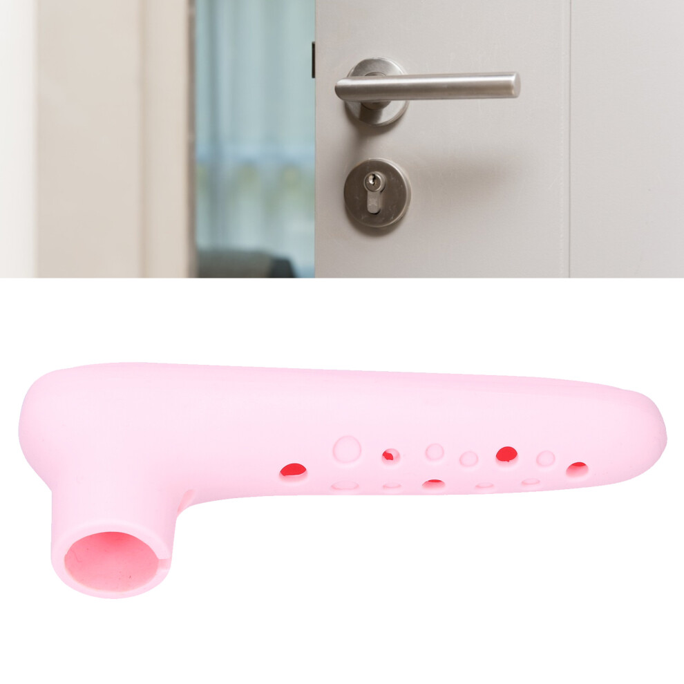 Silicone Door Handle Cover AntiCollision AntiStatic Doorknob Protective Sleeve Child Safety(Pink )