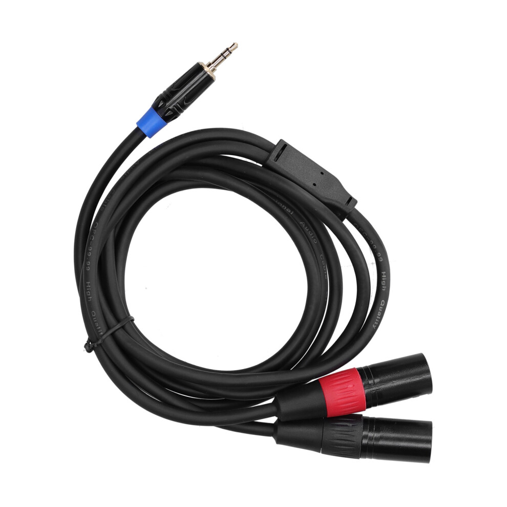 3.5Mm Stereo Male To Dual 2 Xlr Male Plug Connector Audio Converter Adapter Cable Cord1.8m 5041323034896
