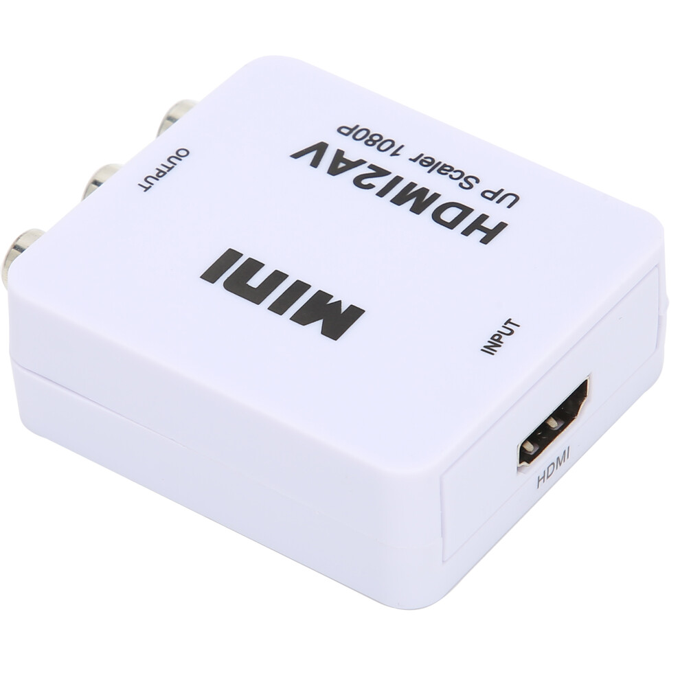 Hd Multimedia Interface To Av Converter Adapter For Rca Splitter Switcher 1080P For Tvswhite Tagged 1080P 7641323034582