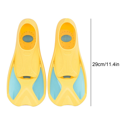 Kinder Leichte Schwimmflossen, TPR-Material, EU 30-33, Orange/Gelb 1