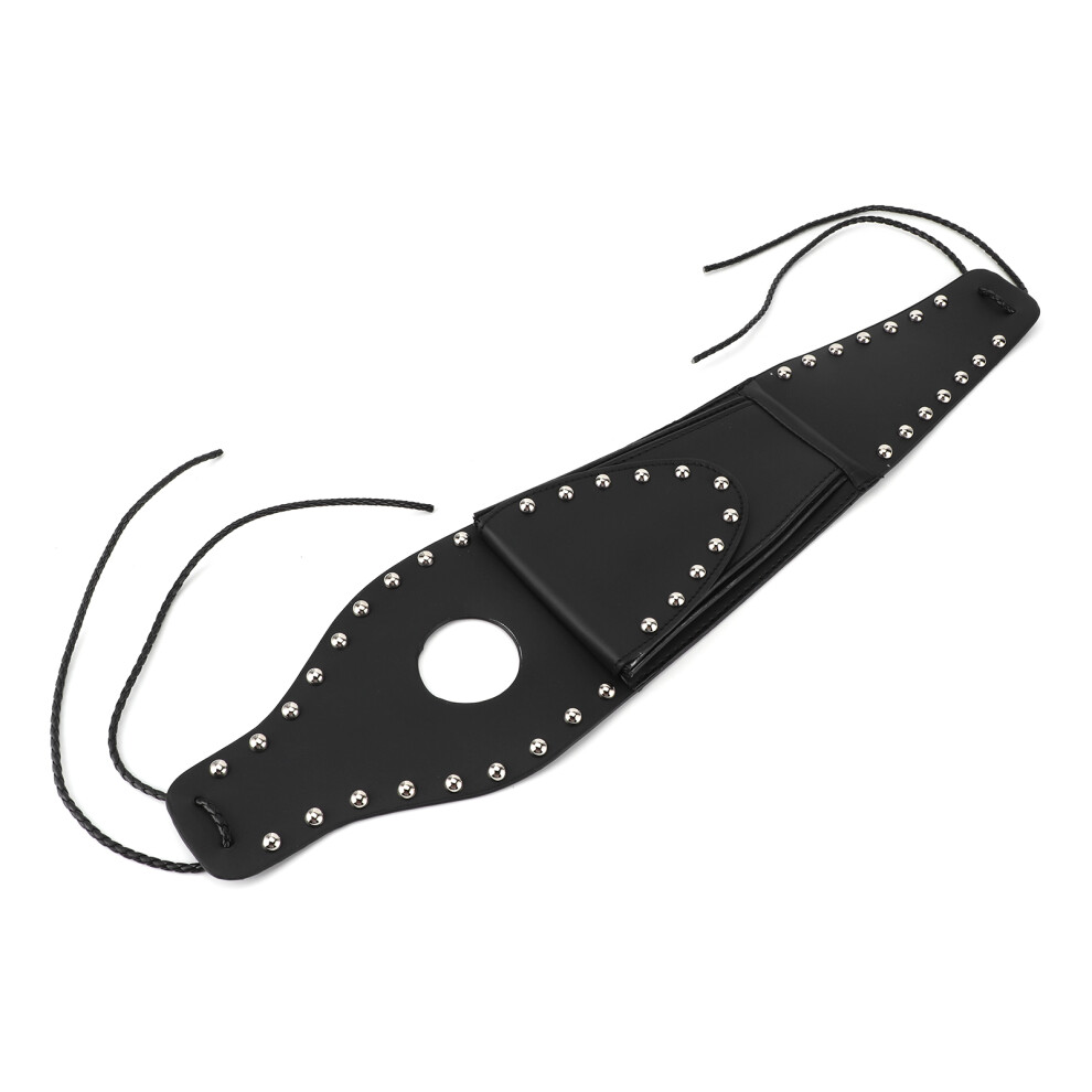 Motorcycle Fuel Tank Cap Cover Panel Trim W/Pouch Bag Pu Leather Fit For Xl 883 1200 48Silver Rivet Edge 7891323035656