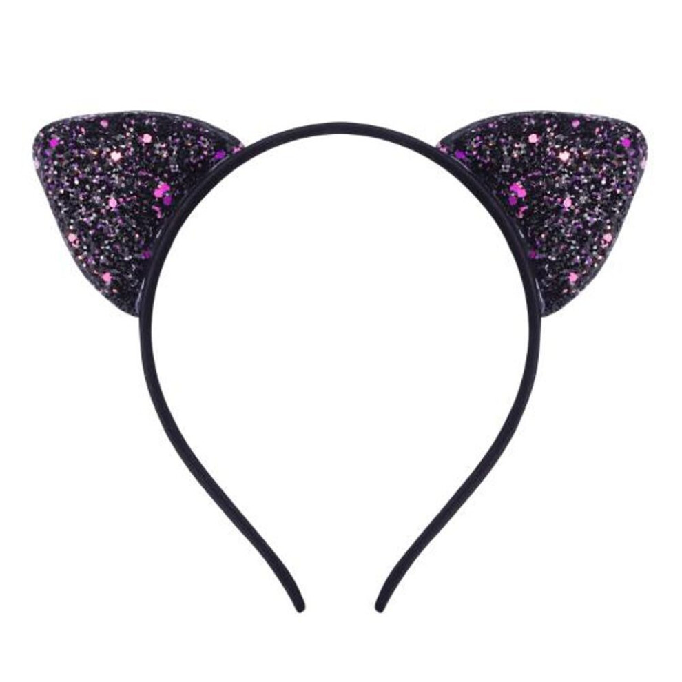 (black) Girls Head Band Beautiful Flexible Anti-break Girls Hair Band Adorable Cat Ear Princess Hair Headband Girls Hair Hoop Headwear