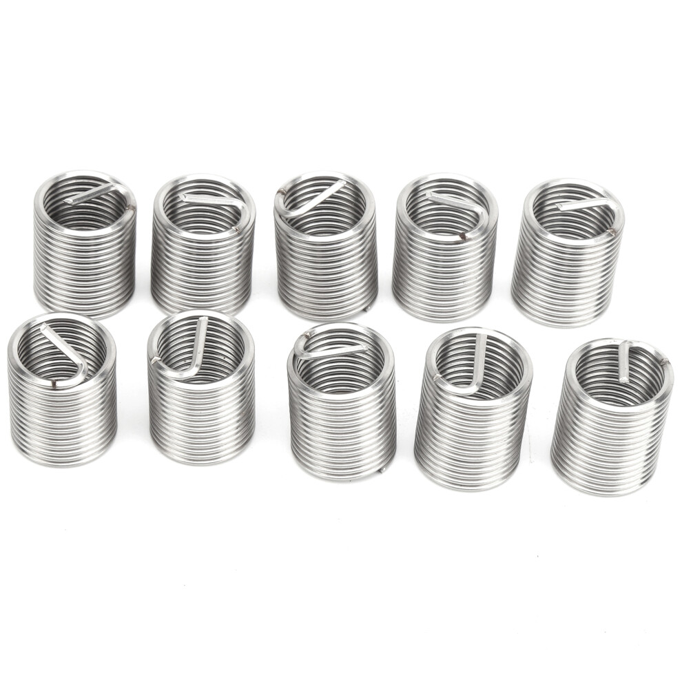10Pcs Thread Repair Inserts Steel Wire Protection Sleeve Hardware Fastener M18 X 2.0 X 2D 8411323043490