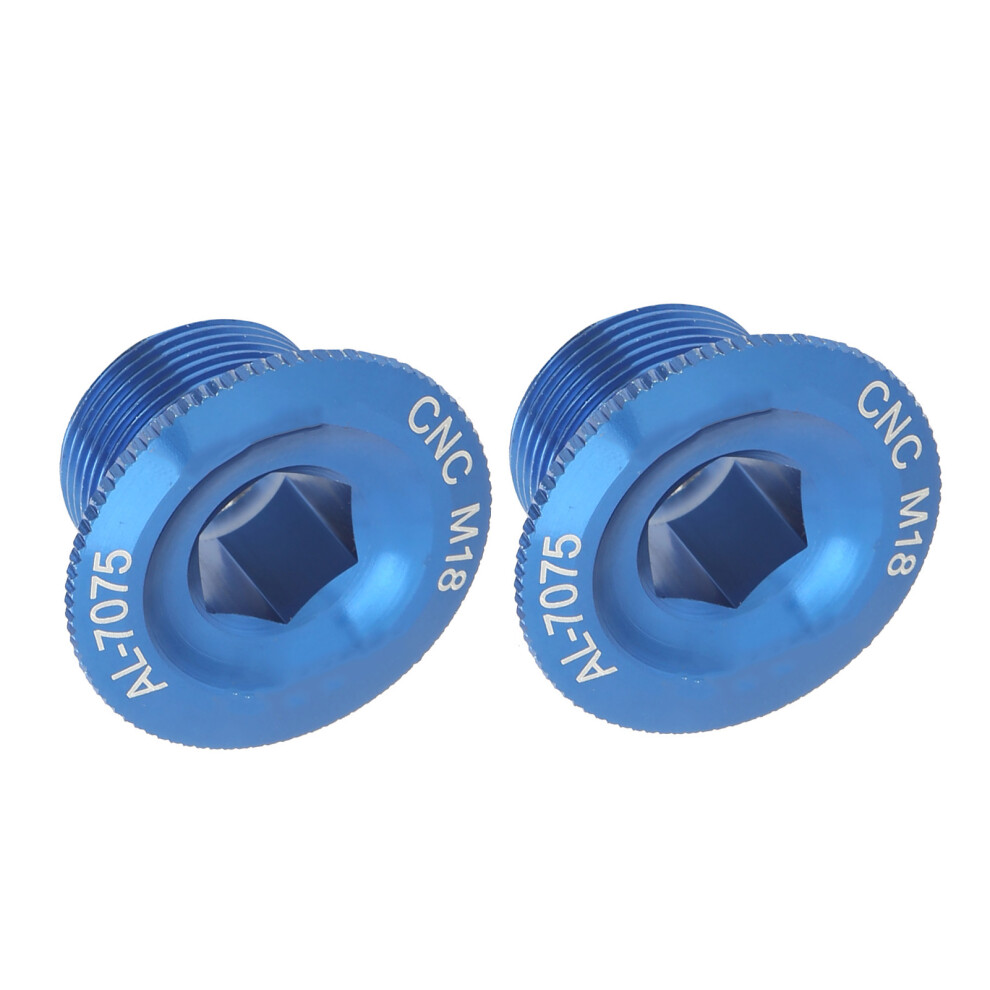 2Pcs Mountain Bike Crank Arm Fixing Bolts Bicycle Aluminum Alloy Crank Cover Screw Capm18 Blue 8761323050678
