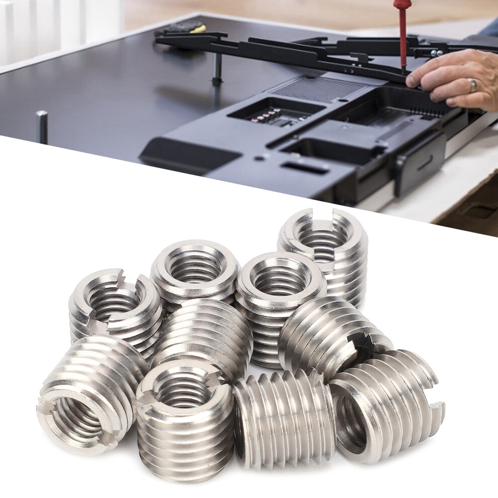 10Pcs Thread Inserts Male Female Reducing Nut Repair Tool Stainless Steel Fastener Hardware 3591323054773