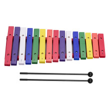 Bunter 15-Tasten-Holz-XylophonMusikinstrument für Kinder, 43cm