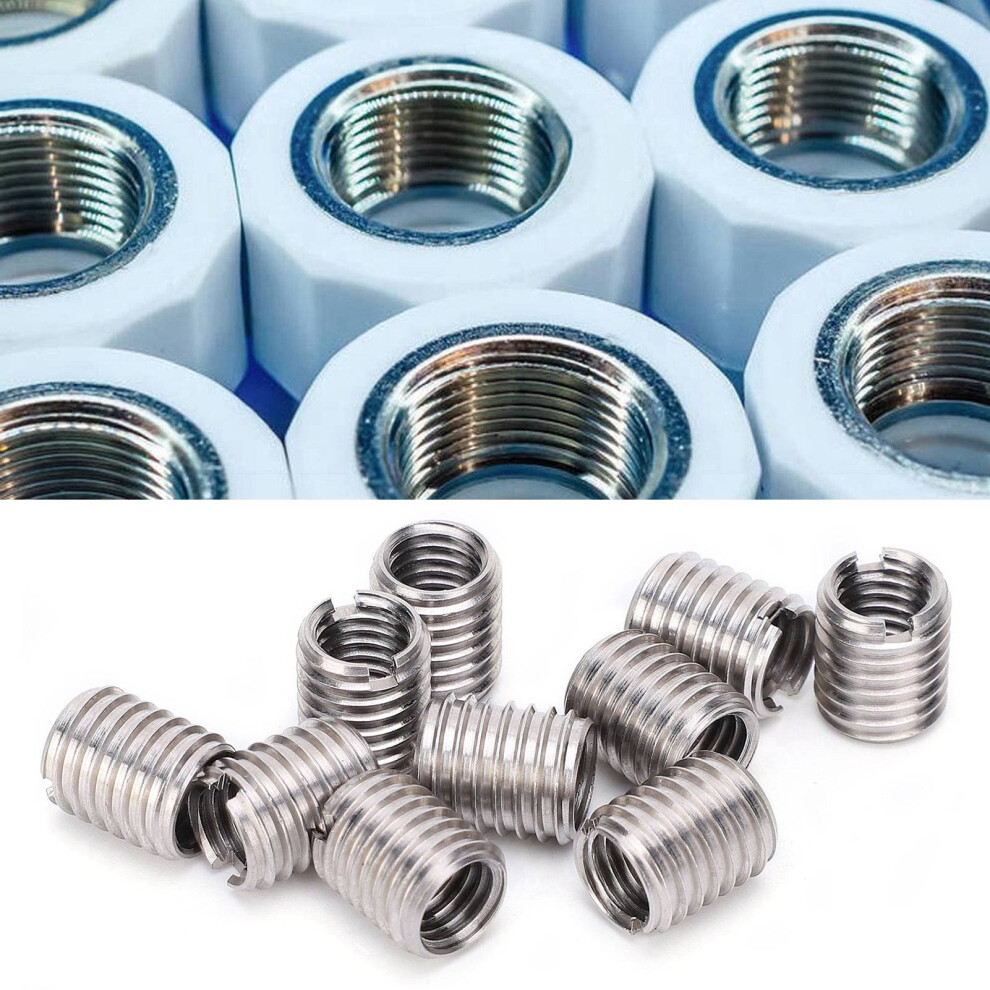 10Pcs Insert Nut Thread Repair Sleeve Threaded Bushing Screw Reducing Conversion Tool 3701323059900