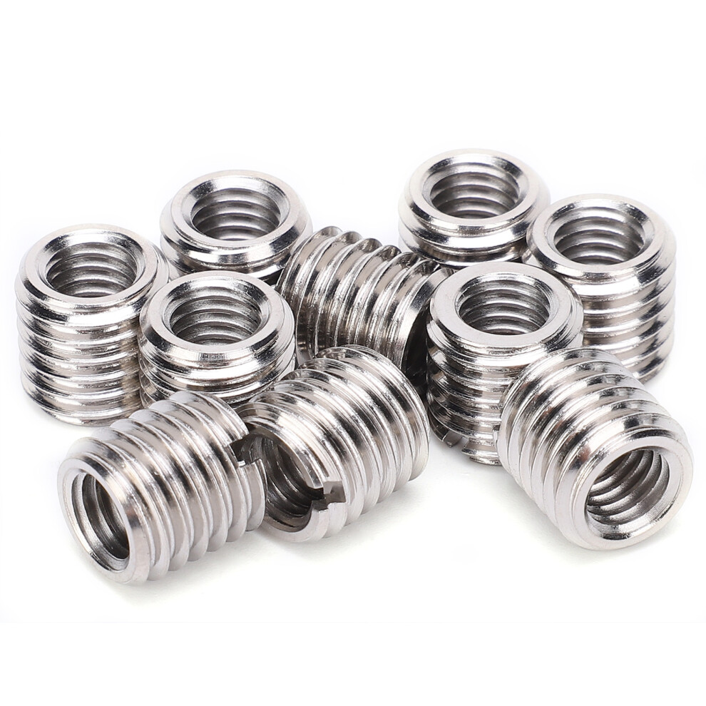 10Pcs Repair Nut Slotted Reducing Thread Bushing Screw Sleeve Conversion Insert Nut 9331323059873