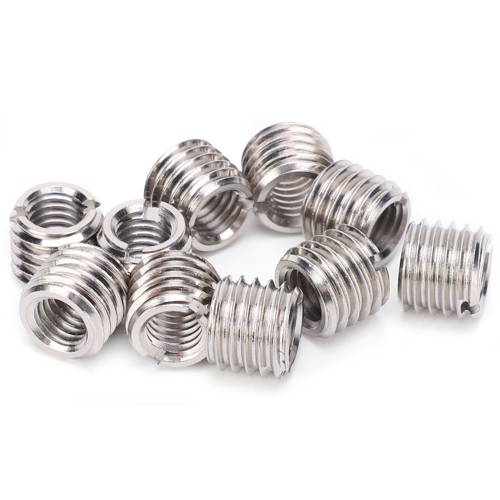10Pcs Repair Nut Stainless Steel Sleeve Bushing Screw Slotted Thread Reducer Conversion Tool 3771323059897