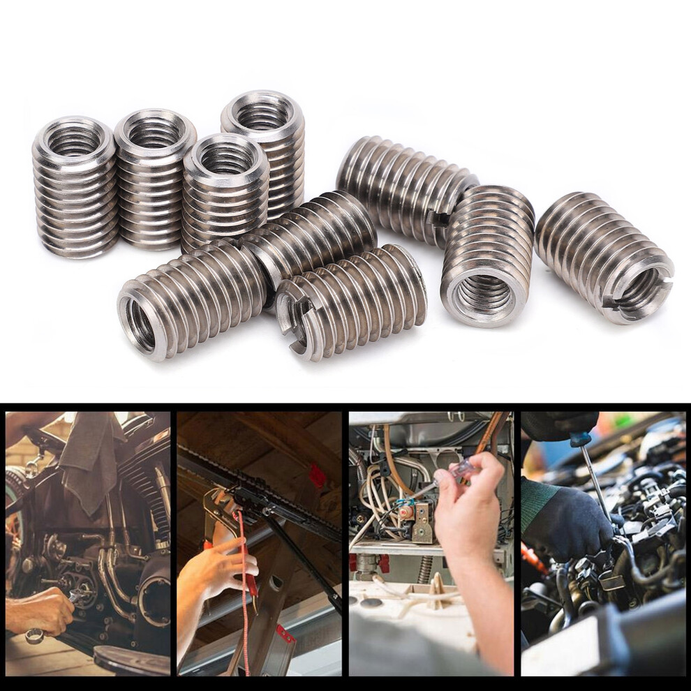 10Pcs Reducer Nut Stainless Steel Repair Sleeve M8 Female And M12 Male Thread Conversion 4971323059883