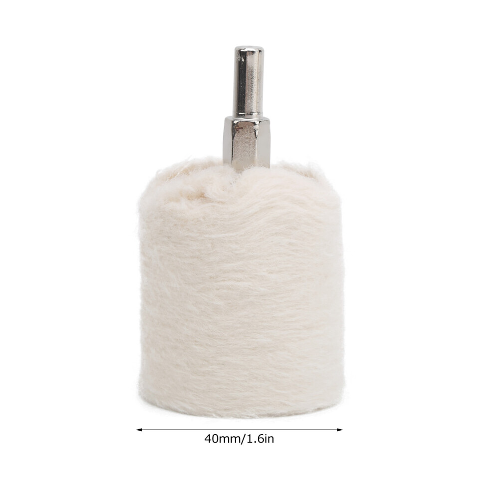 White Cloth Polishing Wheel Cylindrical Type Electric Drill Grinding Tools With Handle40mm 9391323062730