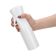 Fine Continuous Water Mist Spray Kettle Portable Hairdressing Spray Bottle 150ml (S)White