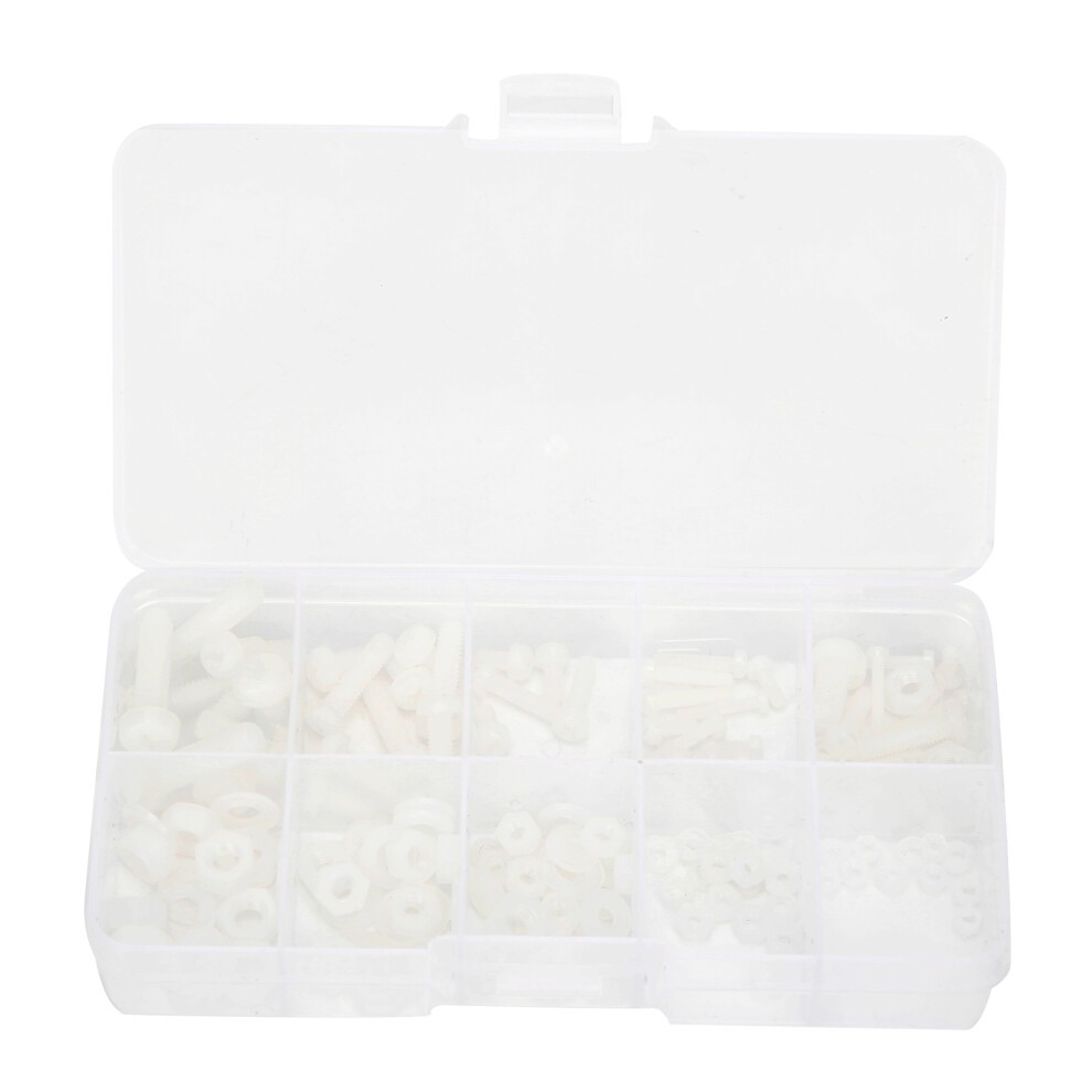 150Pcs Nylon Screw Set Hex Washer Assortment Kit Industrial Supplies M2 M2.5 M3 M4 M5 3001323069740