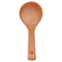 Soup Wooden Spoon with Hanging Hole Long Handle Lightweight 27.5x7.5cm/10.8x2.9in