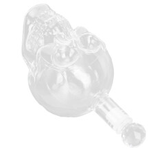 Schädel-Form Glasweinflasche 350 ml Transparente Whiskyflasche für Bar KTV
