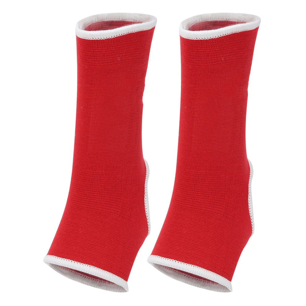 Sports Ankle Brace Nylon Ankle Guard Support Breathable Protective Sleeve Wrap RedL