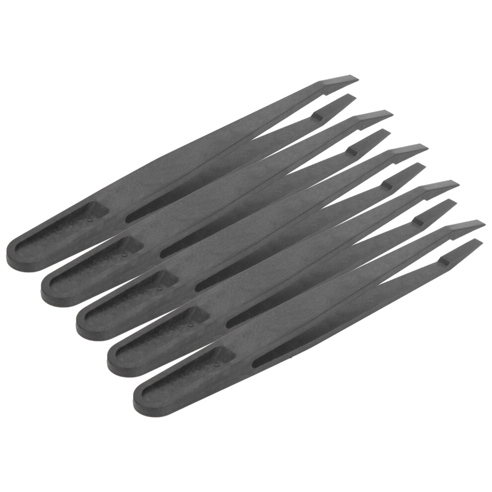 20Pcs Anti Static Tweezers Carbon Fiber Curved Tip For Diy Electronics Watch Repair Tool 5021323076492