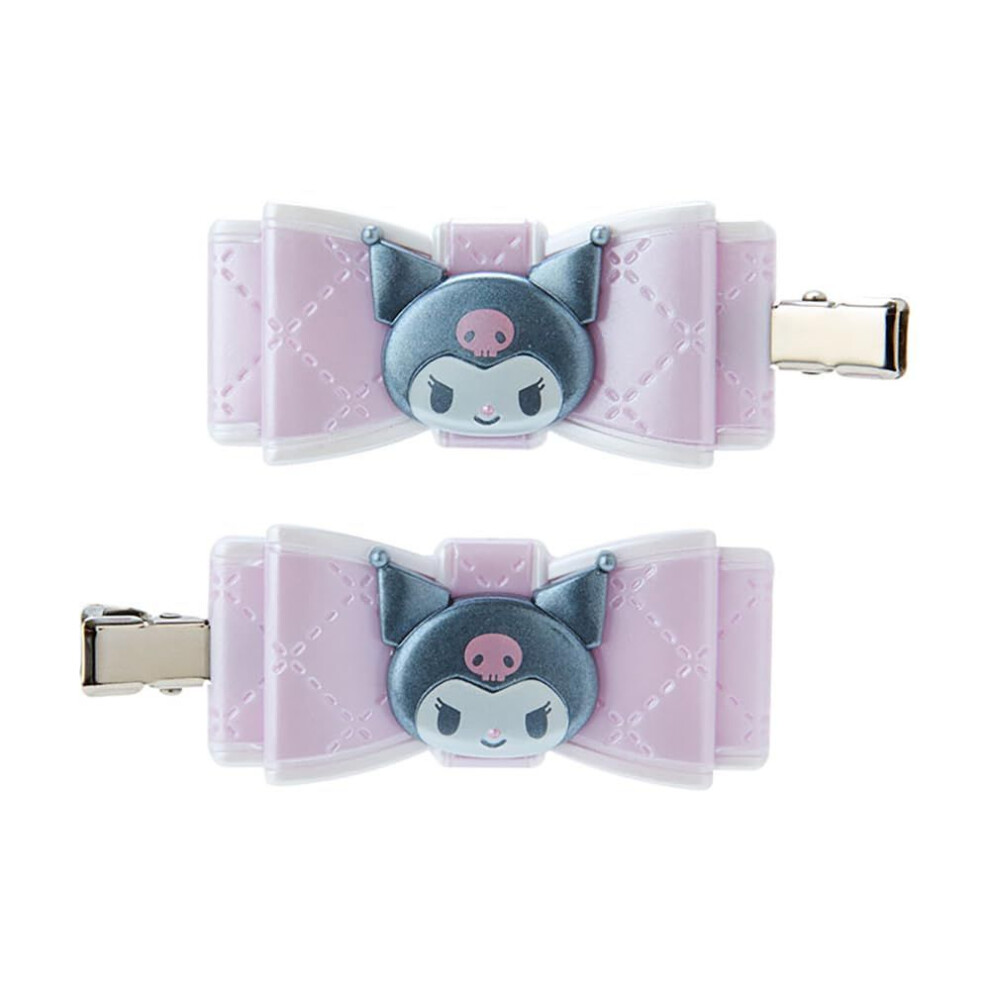 Sanrio Sanrio Bangs Clip Quilt Ribbon Hair Clip Kuromi Kuromi X X Character 027294 Sanrio (sanrio) Kuromi-chan 2.5 5.5 0.7cm