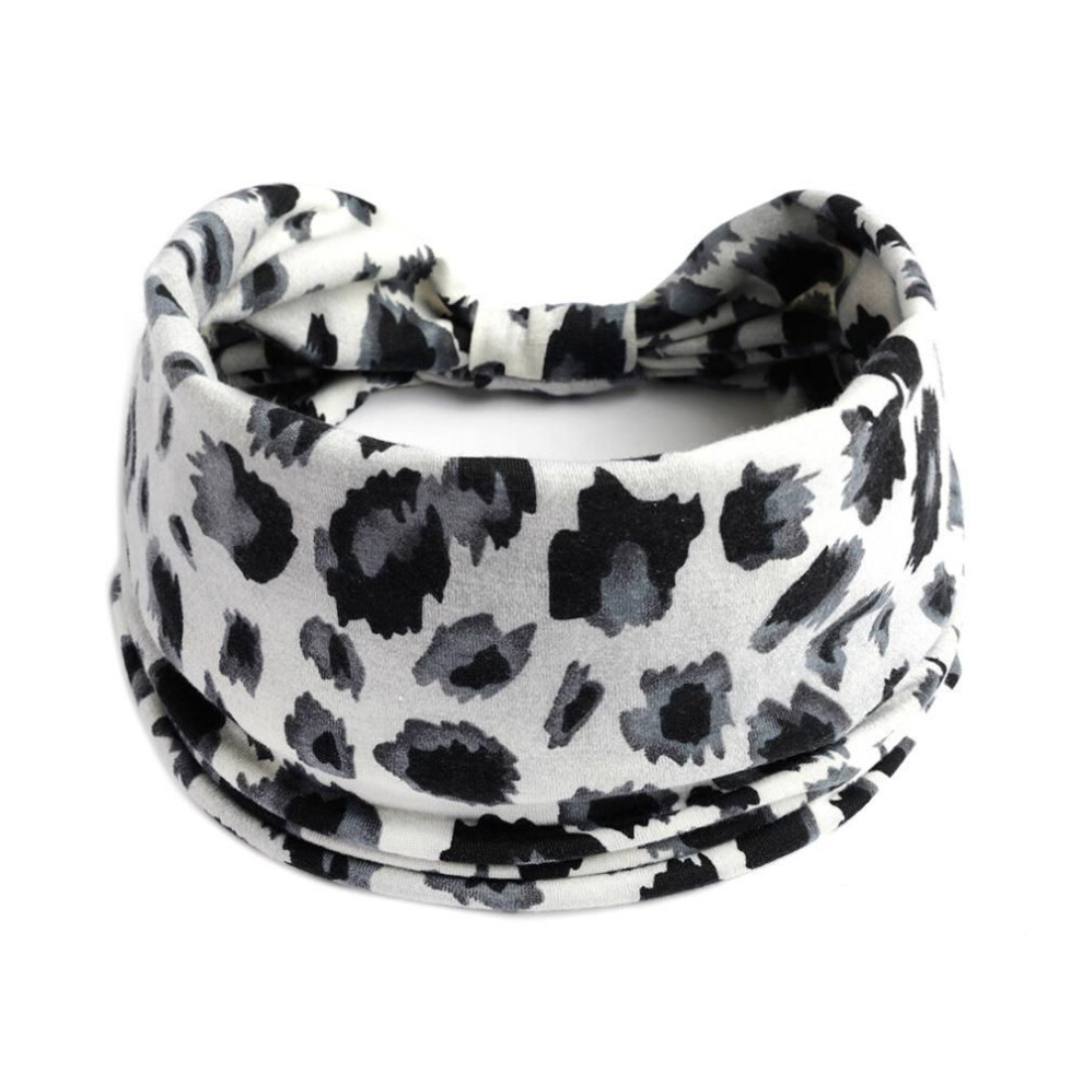 (as the picture, 30) New Vintage Knot Elastic Headbands Turban Headwrap Wide For Women Girls Flower Print Cotton Soft Boho Bandana Hair Accessories