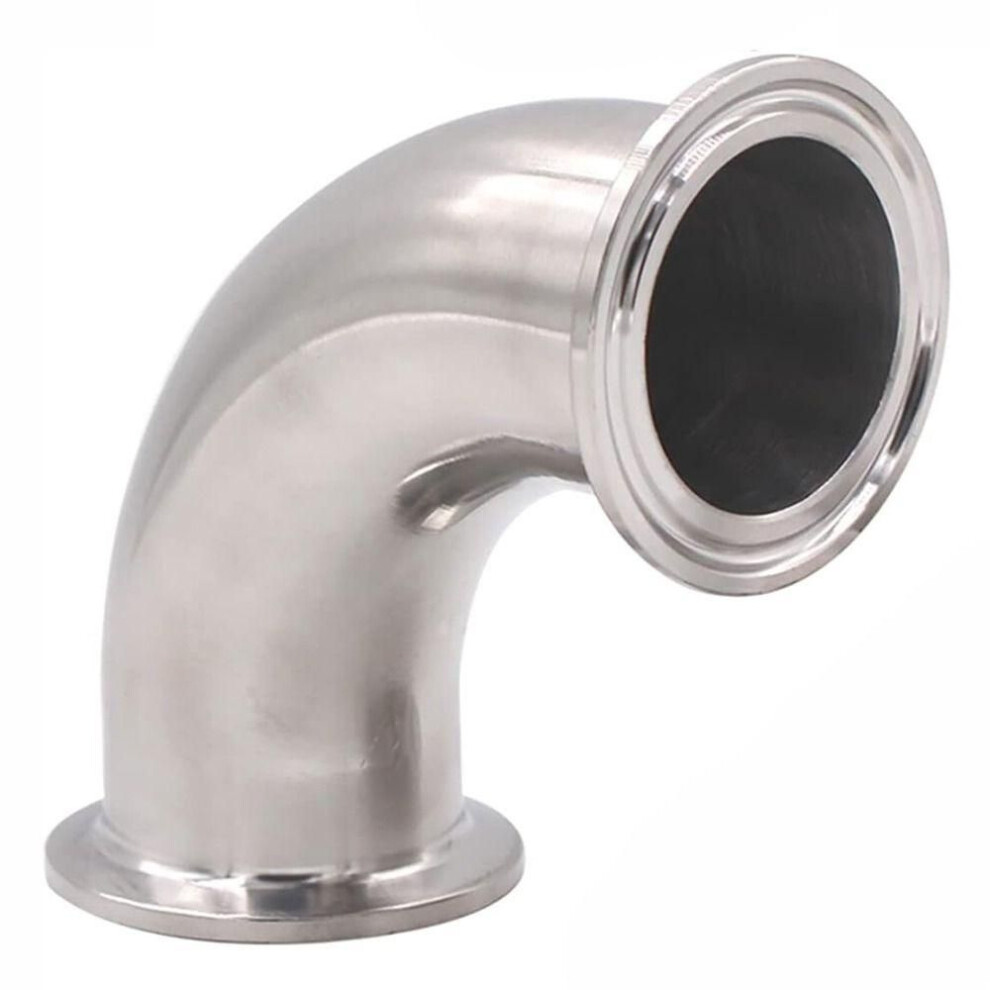 1pc Silver 1.5" Tube Od Stainless Steel 90 Degree Pipe Fitting Connector Sanitary Fitting  Water Oil