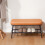 Homcom (Brown) HOMCOM Shoe Bench, PU Leather Shoe Storage Bench for Entryway 8