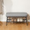Homcom (Grey) HOMCOM Shoe Bench, PU Leather Shoe Storage Bench for Entryway 8
