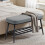 Homcom (Grey) HOMCOM Shoe Bench, PU Leather Shoe Storage Bench for Entryway 7
