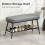 Homcom (Grey) HOMCOM Shoe Bench, PU Leather Shoe Storage Bench for Entryway 5