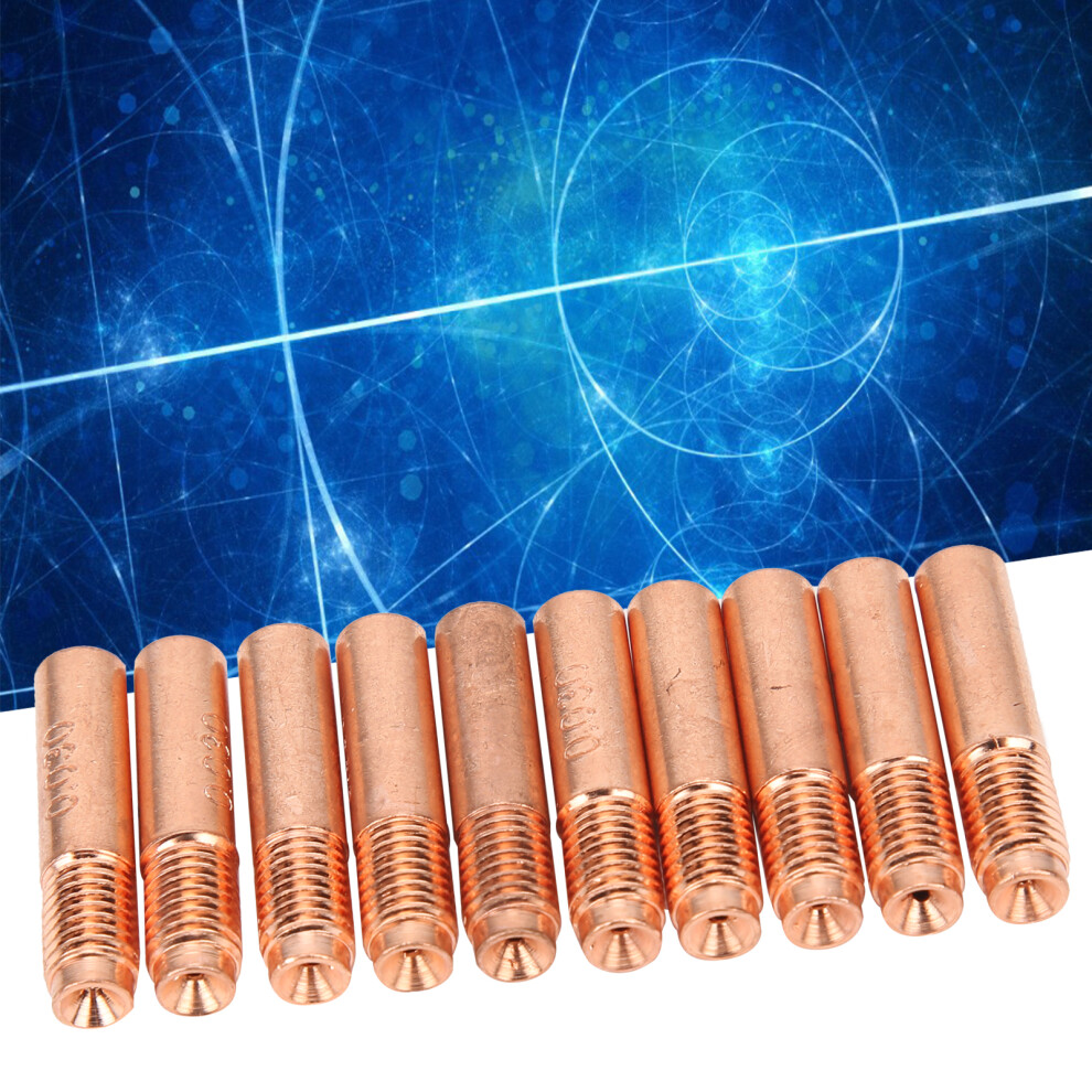 10Pcs Conductive Nozzles Copper Mig Welding Contact Tips Replacement Accessories 0.8Mm 7901323089730