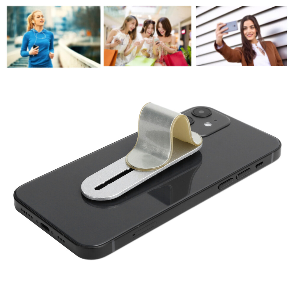 Momo Stick Smartphones Stand And Strap Finger Holder Stickiness 3ÂGear Adjustable Abs Silver 4941323089630