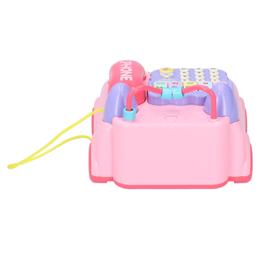 Light Children Telephone Toy Educational Simulation Telephone Toy With Music Effectpink