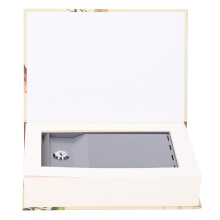 Simulationsbuch-Safe aus Eisen & Papier, 22,2 x 15,3 x 4,5 cm, mit Schlüsselverschluss