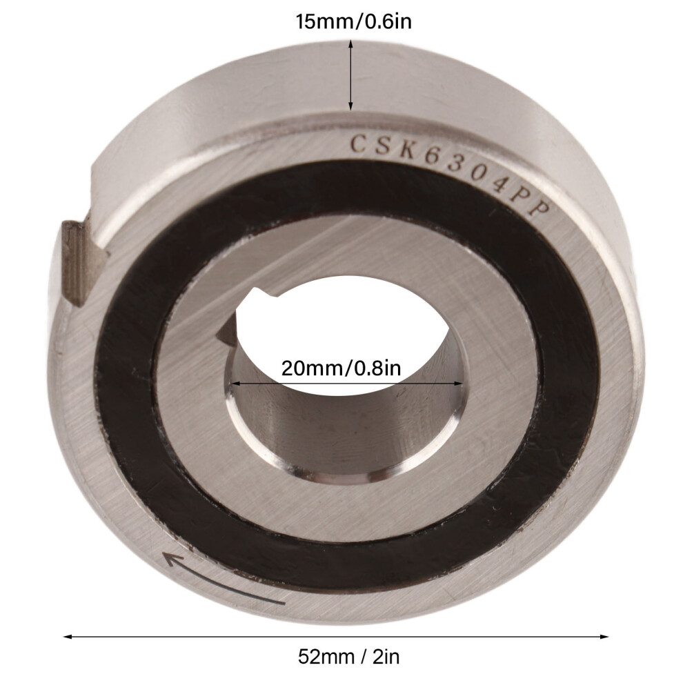 OneâWay Bearing Strong Rigidity With Keyway Csk6304pp(20X52x15) 6304 Industrial Supplies 8741323096425