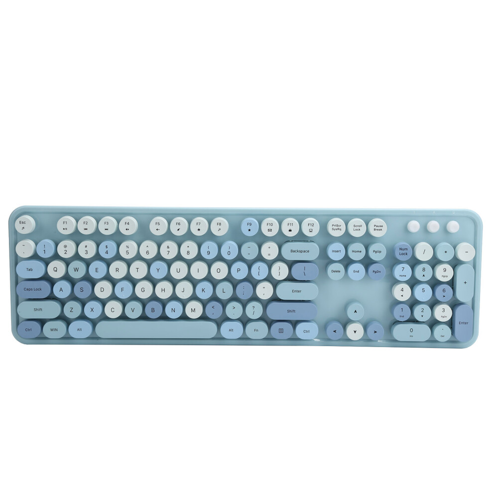 2.4Ghz Wireless 104 Key Keyboard And Mouse Set Office Desktop Cute Keyboard For Computer(Couleur Mã©Langã©E Bleue ) 9441323099820